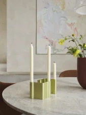 Pair Candleholder H11, green
