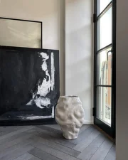 Karachi Vase Big, high glaze birch