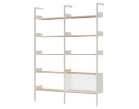 Rombe Configuration C, alabaster/lacquered oak