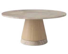 Piro Coffee Table Ø90 H42, beige marble