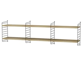 String Living Room O Shelving Set, oak/black