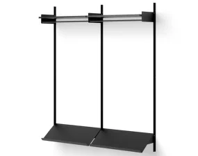Wardrobe Shelf 2, black ash/black