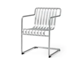 Palissade Cantilever Dining Armchair, galvanised