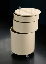 Barboy Side Table, glossy creamy white