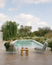 Settle Lounge Chair without armrest, Ribbed Weave 5/taupe