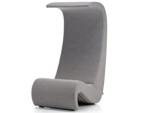 Amoebe Highback Chair, salt and pepper