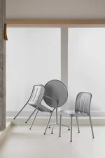 Deville Table Ø55, silver grey