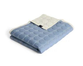Mega Dot Organic Plaid 195x245, dusty blue
