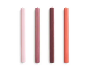 Hexagon Candle set of 4, berry