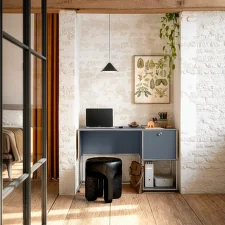 USM Haller Home Office Desk B21, mid-grey