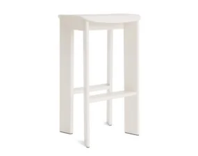 Chisel 30 Bar Stool H75, cream white lacquered beech