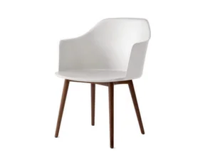 Rely Armchair HW76, walnut / oyster