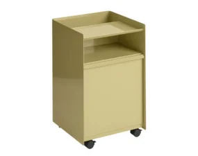 Folded Trolley Low Drawer, dark beige green