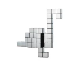 Panton Cubes Flamingo, chrome
