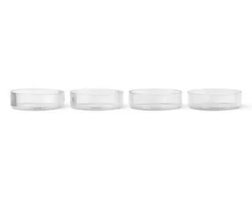 Ripple Serving Bowls Set of 4, clear