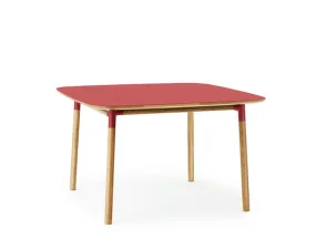 Form Table 120x120 cm Oak, red
