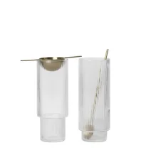 Ripple Long Drink Glasses, Set of 4, clear