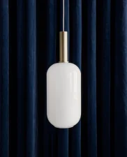 Collect Pendant High, brass / opal tall
