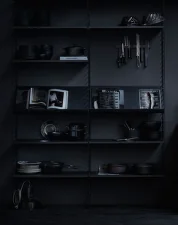 String Magazine Shelf 78 x 30, black ash