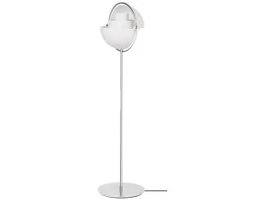 Multi-Lite Floor Lamp, white/chrome