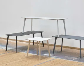 CPH Deux 210 Table L140, stone grey/beech