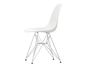 Eames Plastic Side Chair DSR, white/chrome