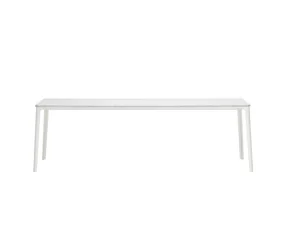 Plate Table 100x240, marble carrara/white base