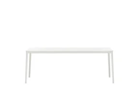 Plate Table 90x180, white MDF/white base