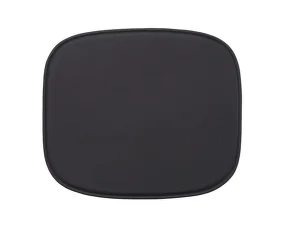 Fiber Lounge Chair Seat Pad, black leather