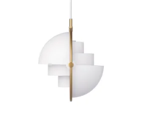Multi-Lite Pendant Small, white/brass