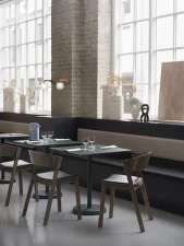 Linear Steel Café Table 70x70, black