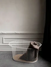 Ribbon Basket, ivory