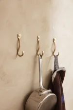 Curvature Hooks, Set of 3, brass