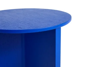 Slit Table Wood High, vivid blue