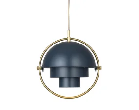 Multi-Lite Pendant Small, midnight blue/brass
