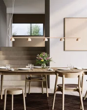 Blush Rail 5 Pendant Lamp, warm beige