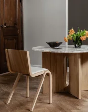 Ready Dining Chair Seat Upholstered, natural oak/Hallingdal 200