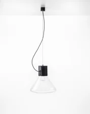 Muffins WOOD 05P PC865 Pendant Lamp, clear / black stained oak