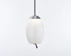 Knot Small Uovo PC1036 Pendant Lamp, opaline / stainless steel