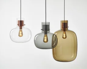 Awa Medium PC1129 Pendant Lamp, smoke brown / copper
