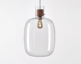 Awa Large PC1130 Pendant Lamp, clear / walnut