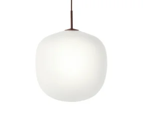 Rime Pendant Lamp Ø45, opal/deep red