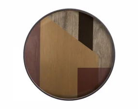 Angle Glass Tray Round XL, bronze