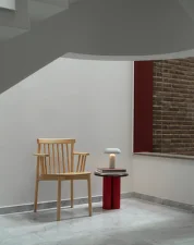 Dit Table, bright red rosso levanto