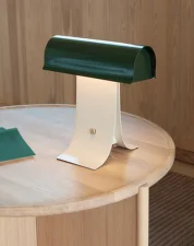 Archive Table Lamp 25, dark green / light grey