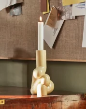 W&S Soft Candleholder, soft yellow