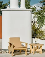 Crate Lounge Chair Folding Cushion, beige