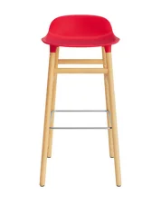 Form Bar Chair 75 cm Oak, bright red