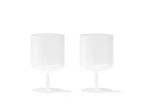 Ripple Wine Glasses Set of 2, frosted