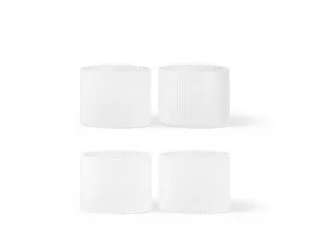 Ripple Low Glasses Set of 4, frosted